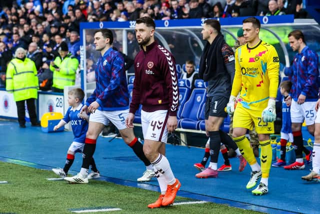 Rangers are one point behind Hearts at the top of the table with six games remaining in the Scottish Premiership.