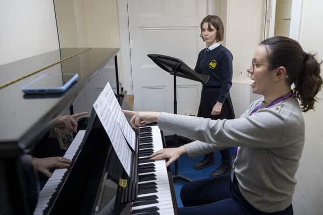 Head of Voice, Kate Aitken, takes a singing lesson