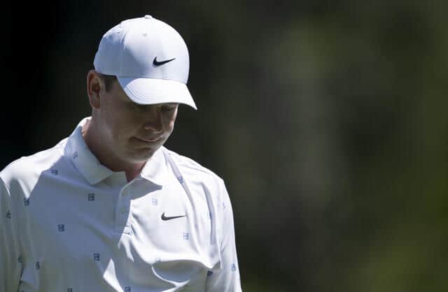 A glum-looking Bob MacIntyre as he missed the cut in the Masters for the second year in a row