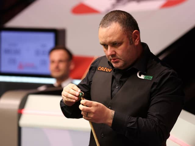 Scotland's Stephen Maguire is in action today.