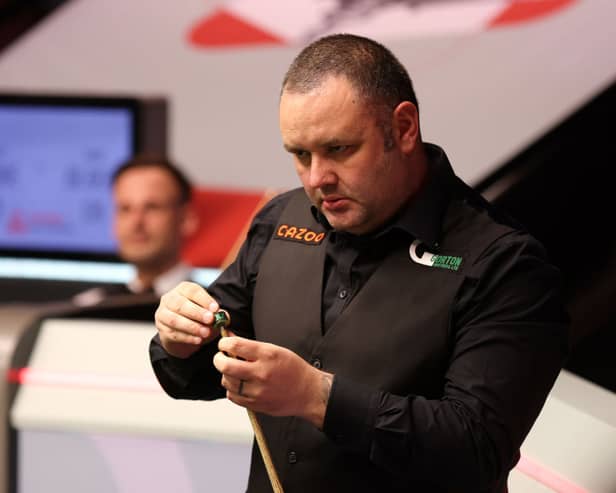 Scotland's Stephen Maguire is in action today.