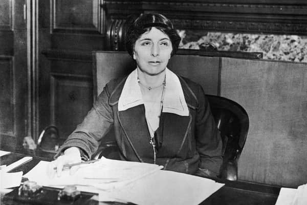 Katharine Stewart-Murray (1874 - 1960), Duchess of Atholl, at her desk after her appointment as Parliamentary Secretary to the Board of Education in November 1924 (Picture: MacGregor/Topical Press Agency/Hulton Archive)