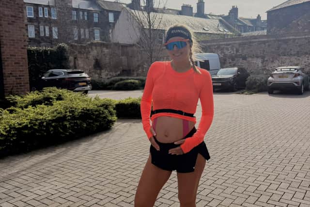 Sam Donaldson will be running the London Marathon while 30 weeks pregnant.