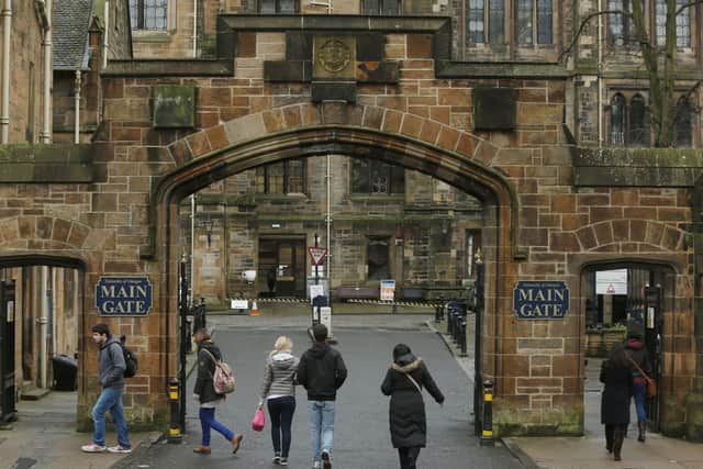 The University of Glasgow said it did not comment on ongoing police matters or individual students. Picture: PA