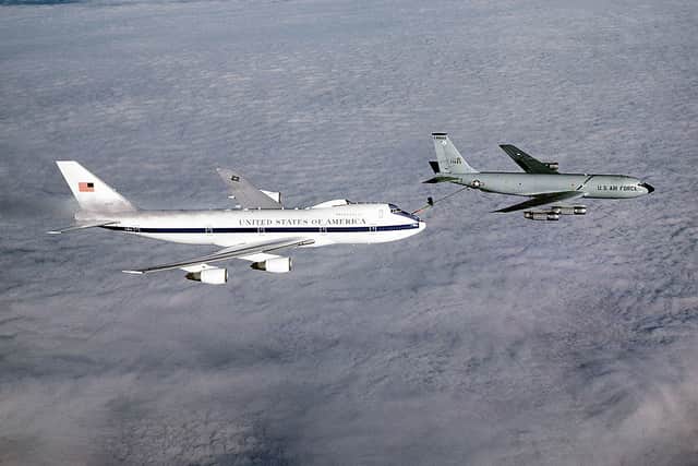 The student is alleged to have taken photographs of a Boeing E-4B, an advanced airborne national command post aircraft. Picture: USAF