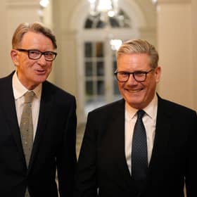 Sir Keir Starmer (R) and Peter Mandelson