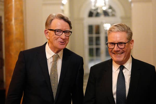 Sir Keir Starmer (R) and Peter Mandelson