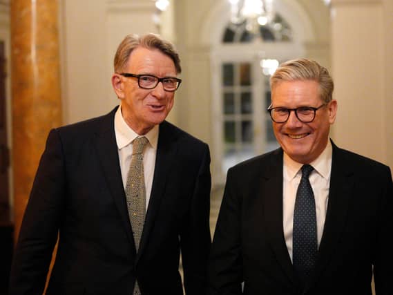 Sir Keir Starmer (R) and Peter Mandelson
