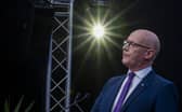 John Swinney at the launch of the SNP's election manifesto, which contained a list of free stuff and giveaways they had provided, with a promise of more to come (Picture: Lisa Ferguson)