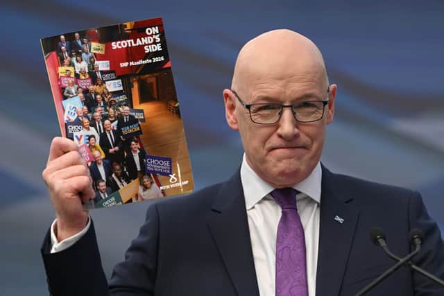 John Swinney revealed the SNP's manifesto in Glasgow