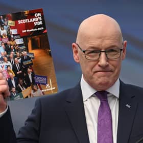 John Swinney revealed the SNP's manifesto in Glasgow