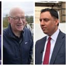 Reform UK's Scottish leader Malcolm Offord, First Minister John Swinney, and Scottish Labour leader Anas Sarwar