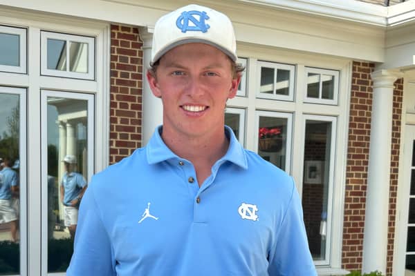 UNC’s Niall Shiels Donegan celebrates winning the Tar Heel Intercollegiate - his maiden individual victory on the US college circuit