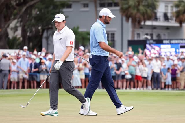 Matt Fitzpatrick and Scottie Scheffler fought out a thrilling last-round duel before being involved in a sudden-death play-off in the PGA Tour’s latest Signature Event 