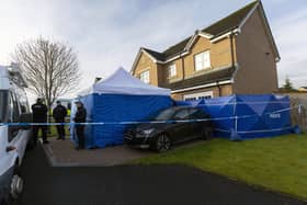 The house shared by Peter Murrell and Nicola Sturgeon was searched, with police erecting a blue forensics tent in their front garden.