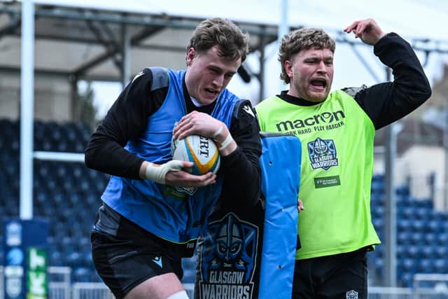Ryan Burke (L) and Angus Fraser (R) who will both start for Glasgow Warriors against the Stormers.