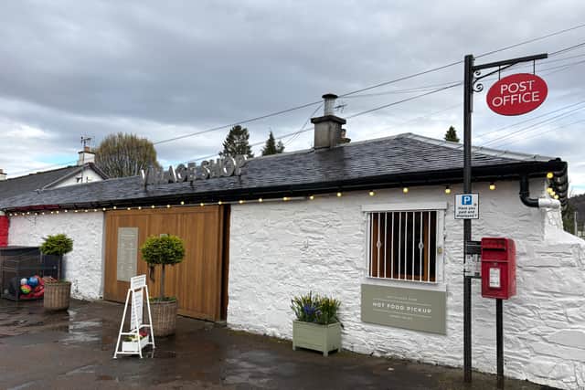 Local village shop in Luss opposite a large car park to cater for the hundreds and thousands of visitors to the village each year