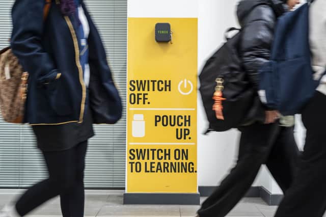 A pilot project at Portobello High School in Edinburgh has seen pupils deprived of access to their phones during class time