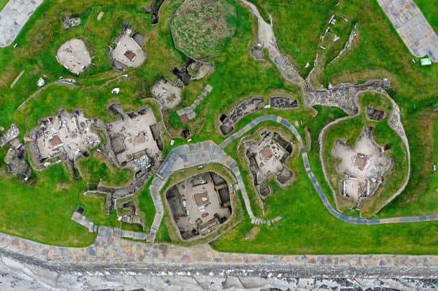 Aerial view of Skara Brae