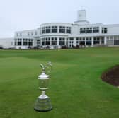  A view of the Claret Jug on the 18th green at Royal Birkdale, where the 154th Open will be held in July 