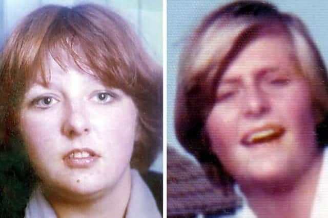 The bodies of Christine Eadie, left and Helen Scott, both aged 17, were found six miles apart at Gosford Beach and Haddington in October 1977. The case became known as the World's End Murders after the name of a bar where they were last seen