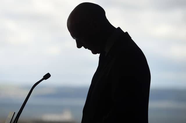 John Swinney addresses the media shortly after the 2024 general election results revealed the SNP had lost 39 seats, partly because of tactical voting (Picture: Michael Boyd)