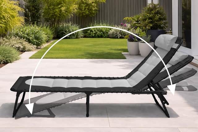 Its four positions include a fully reclined "bed" mode