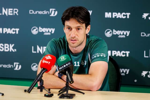 Hibs captain addresses the media ahead of the game against Celtic.