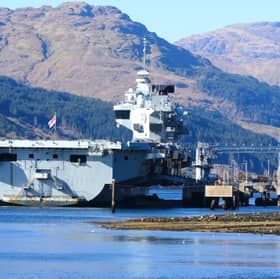 HMS Prince of Wales has arrived in Loch Long to load up on ammunitions 