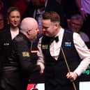 John Higgins and Shaun Murphy will finish their semi-final today.