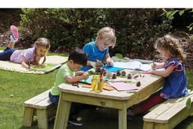 High-quality wooden playsets designed for use in nurseries make for incredibly reliable and sturdy products for home use