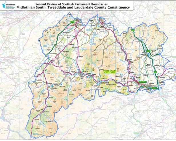 Midlothian South, Tweeddale and Lauderdale constituency map