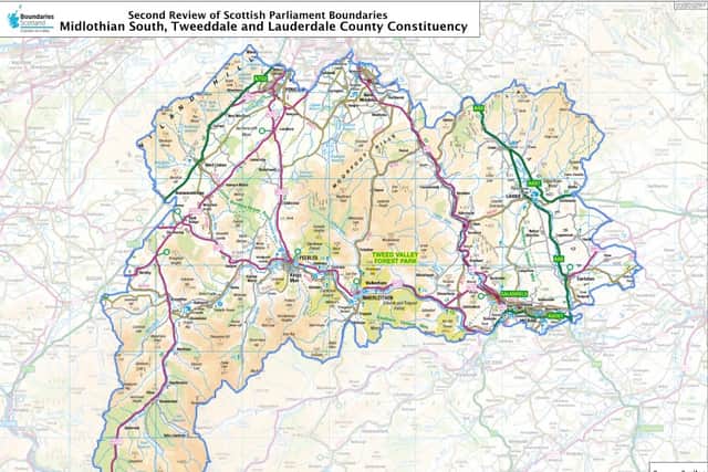 Midlothian South, Tweeddale and Lauderdale constituency map