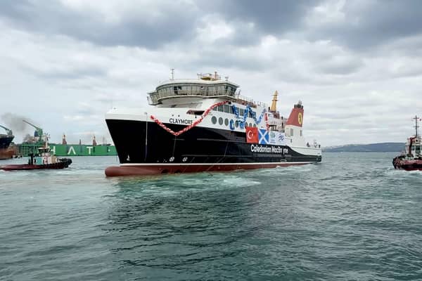 Claymore in the water after being launched on Saturday
