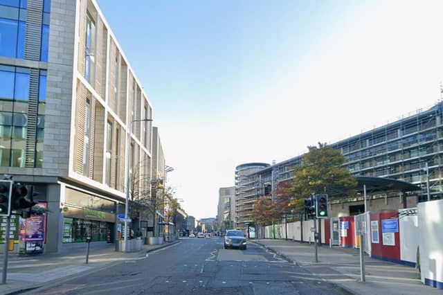 Mark Diffley was heading along Morrison Street, Edinburgh, to an event at the time