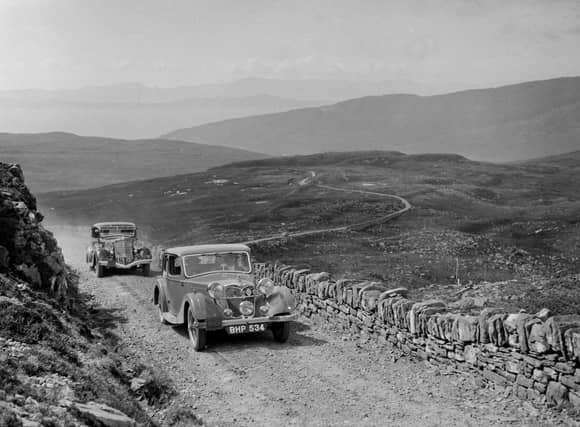 Scotland’s drystone walls can feel like they have always been there, as if created by the land itself (Picture: National Motor Museum/Heritage Images)