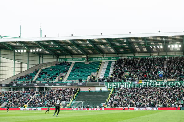 Hibs fans have come under fire for their attendance during the weekend game with Celtic. Cr: SNS Group.