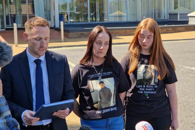 Lisa Petrie and John's sister Lilly shared a statement via Detective Inspector Kevin Tait after a 17-year-old male admitted to the murder of her son John McNab.