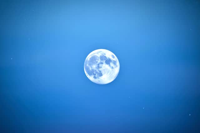 Disappointingly the Blue Moon isn't actually blue.
