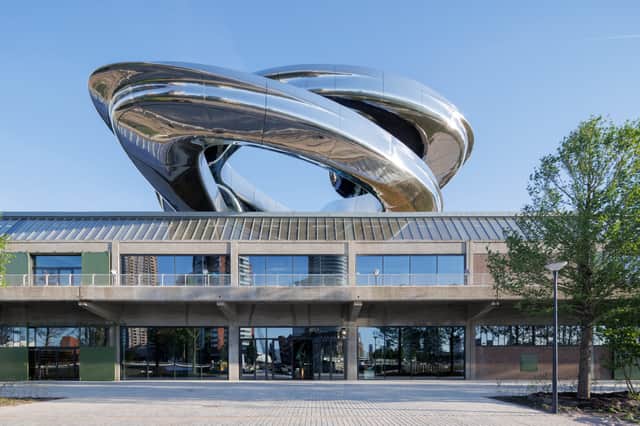 The Fenix Tornado Museum, Rotterdam, with it’s eye-catching staircase designed by Ma Yansong on the roof.
