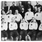 Willie Maley, second from right middle row, in the Celtic FC 1897 line up