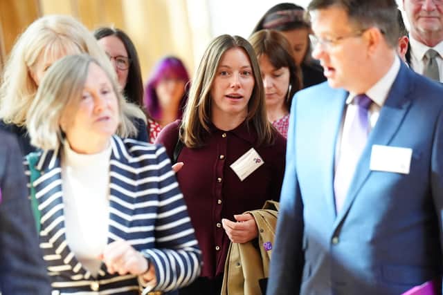 Laura Mitchell MSP (centre)