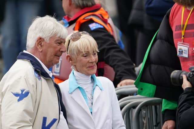 Donald Campbell's daughter, Gina, was among those watching on as Bluebird K7 returned to Coniston Water. Picture: Ian Forsyth/Getty Images
