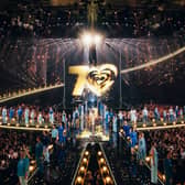 The artists of Vienna 2026 in the Green Room during the First Semi-Final of the Eurovision Song Contest at Wiener Stadthalle on 12 May.