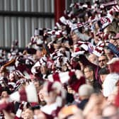 Hearts fans will be hoping for a title party when they host Falkirk at Tynecastle on Wednesday. (Photo by Craig Foy / SNS Group)