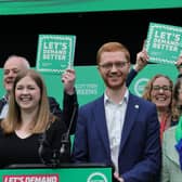 Scottish Green co-leaders Gillian Mackay and Ross Greer, along with Mark Ruskell MSP, Lorna Slater MSP and Ariane Burgess MSP.