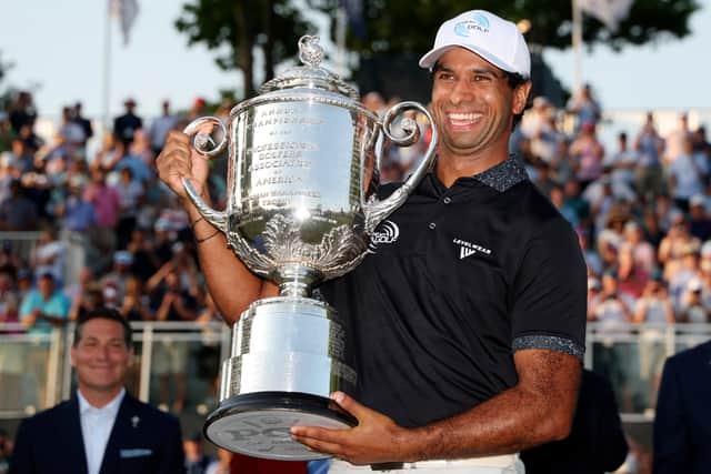Wolverhampton man Aaron Rai, pictured lifting the Wanamaker Trophy after his sensational success at Aronimink on Sunday, is the first Englishman in more than 100 years to win the PGA Championship