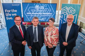40th anniversary speakers (L to R) Andrew Wilson, Anton Muscatelli, Gail Izat, Sandy Begbie