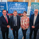 40th anniversary speakers (L to R) Andrew Wilson, Anton Muscatelli, Gail Izat, Sandy Begbie