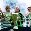 Celtic won their fifth successive title with a 3-1 win over Hearts at the weekend.